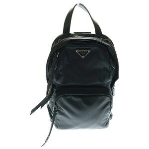PRADA Hobo Shoulder Bag Waist Body Belt Crossbody Black Nylon